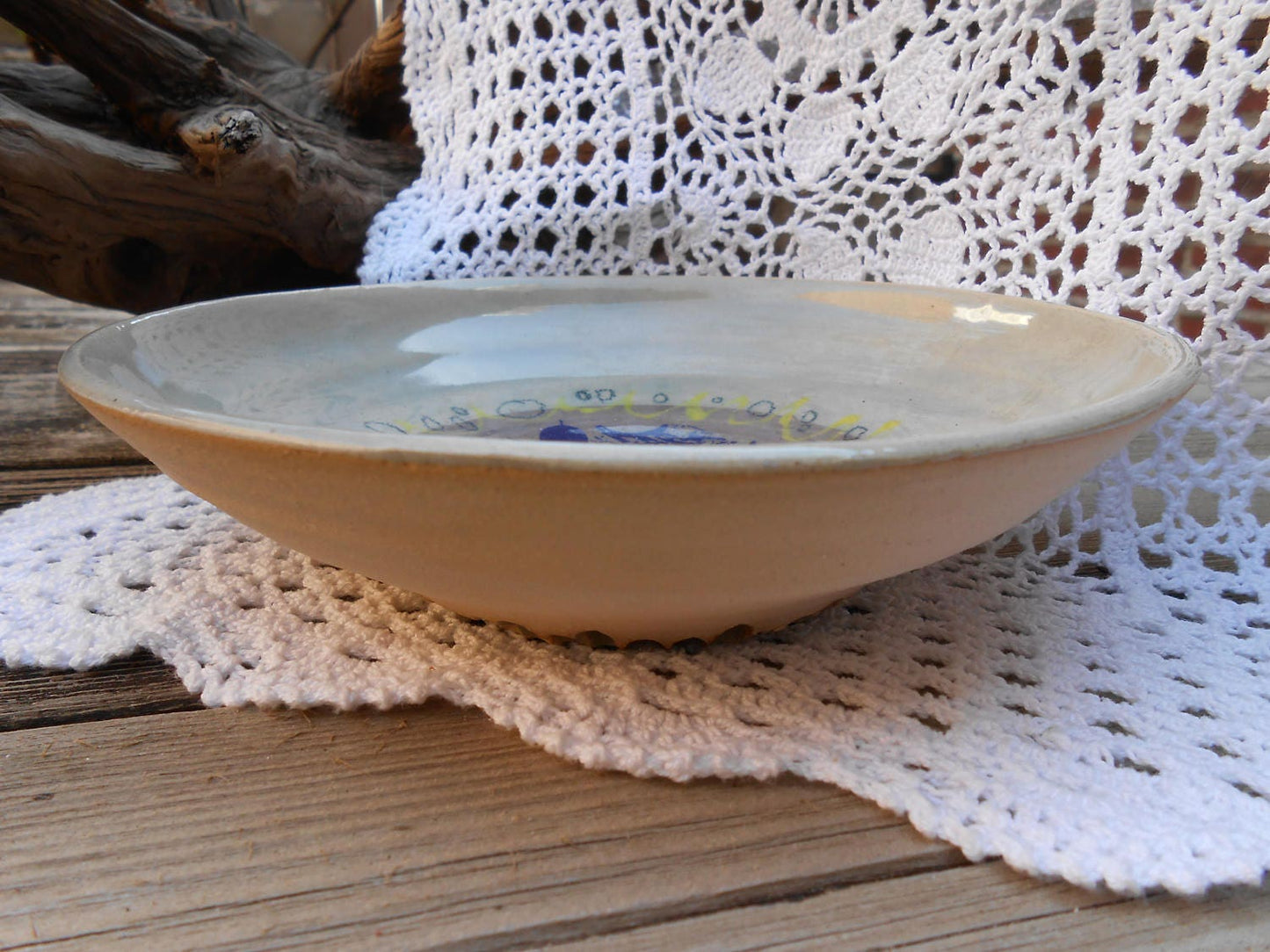 Circles on Circles Thrown Ceramic Pottery Bowl