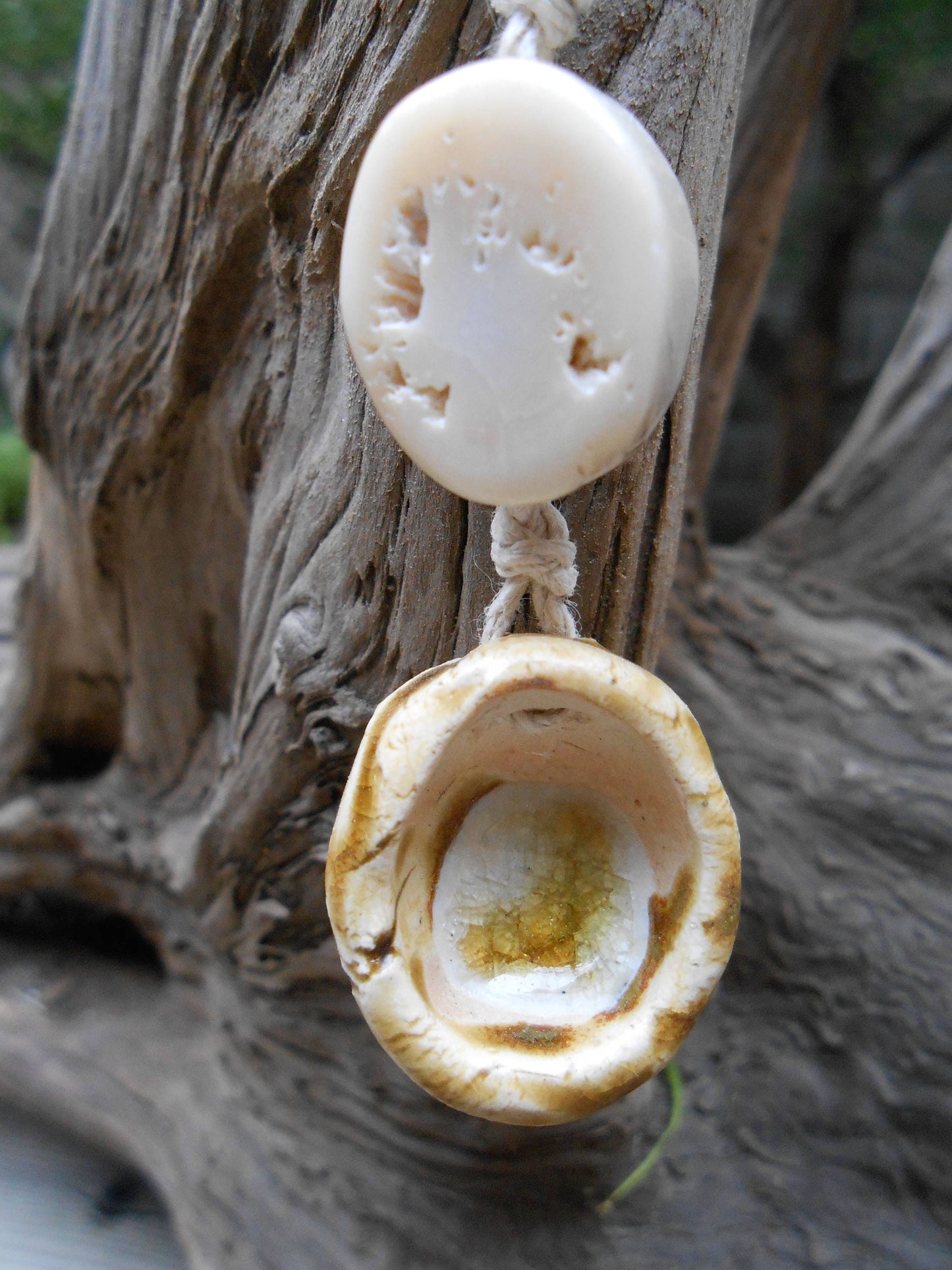 Natural Clay Necklaces on Cotton Cord