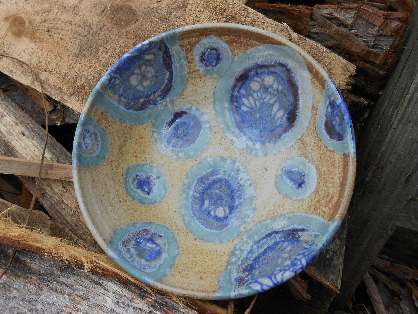 Spotted Flower Wood Fired Ceramic Bowl