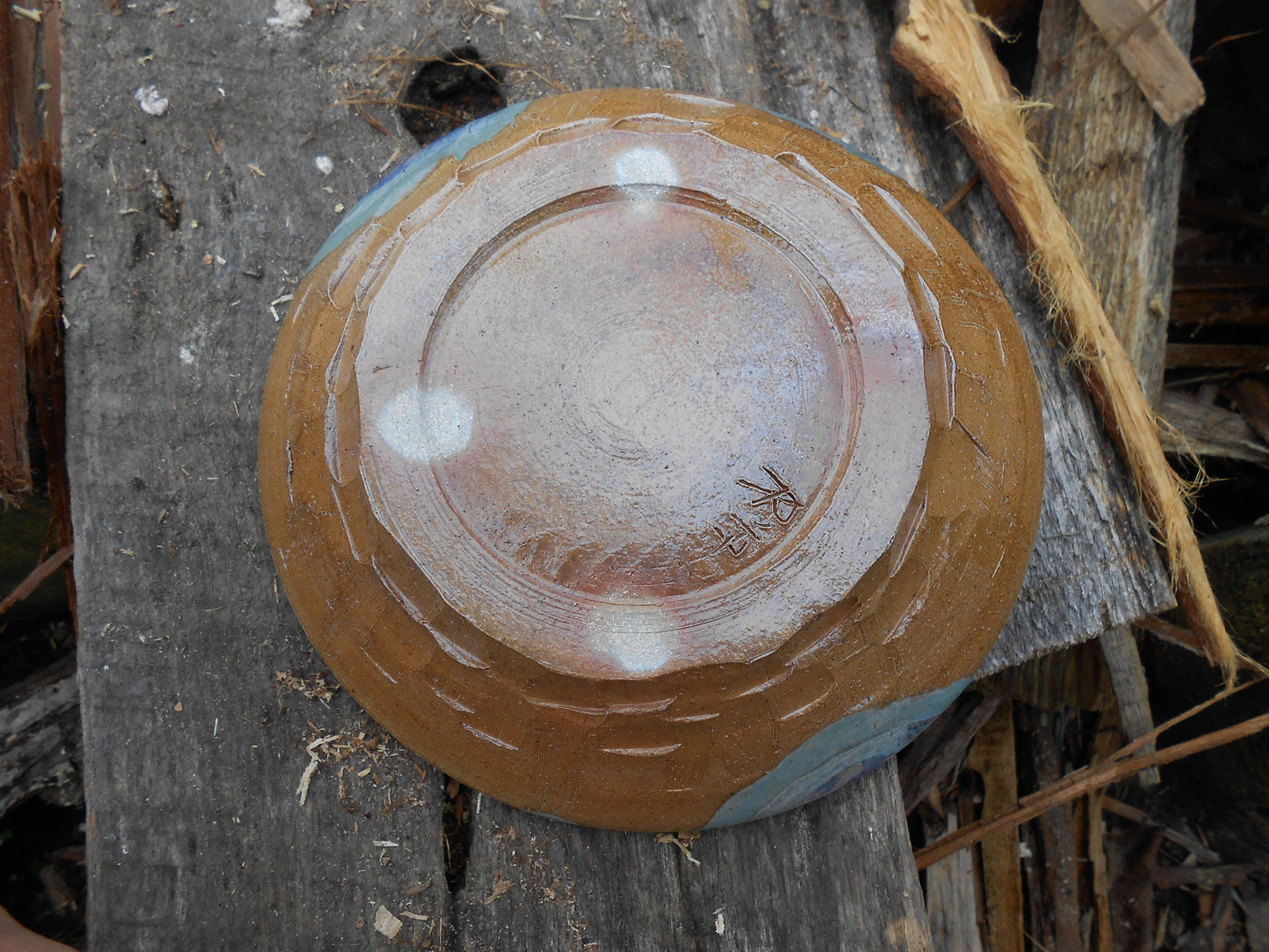 Spotted Flower Wood Fired Ceramic Bowl