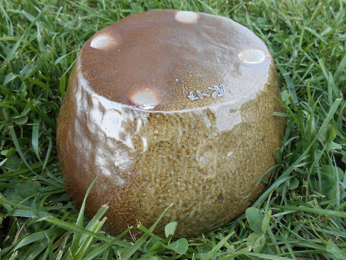 Field of Cornflowers Wood Fired Clay Bowl