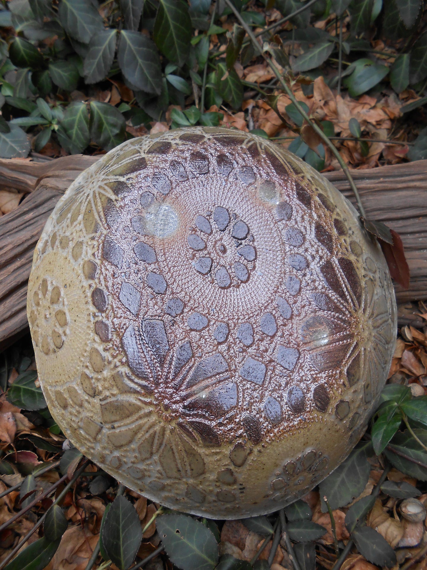 Robin's Egg Laced Ceramic Bowl