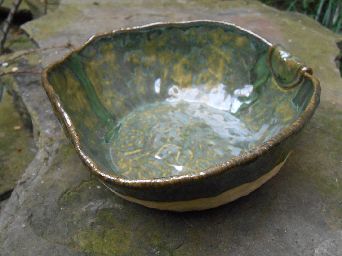 Moss Green Clay Bowl