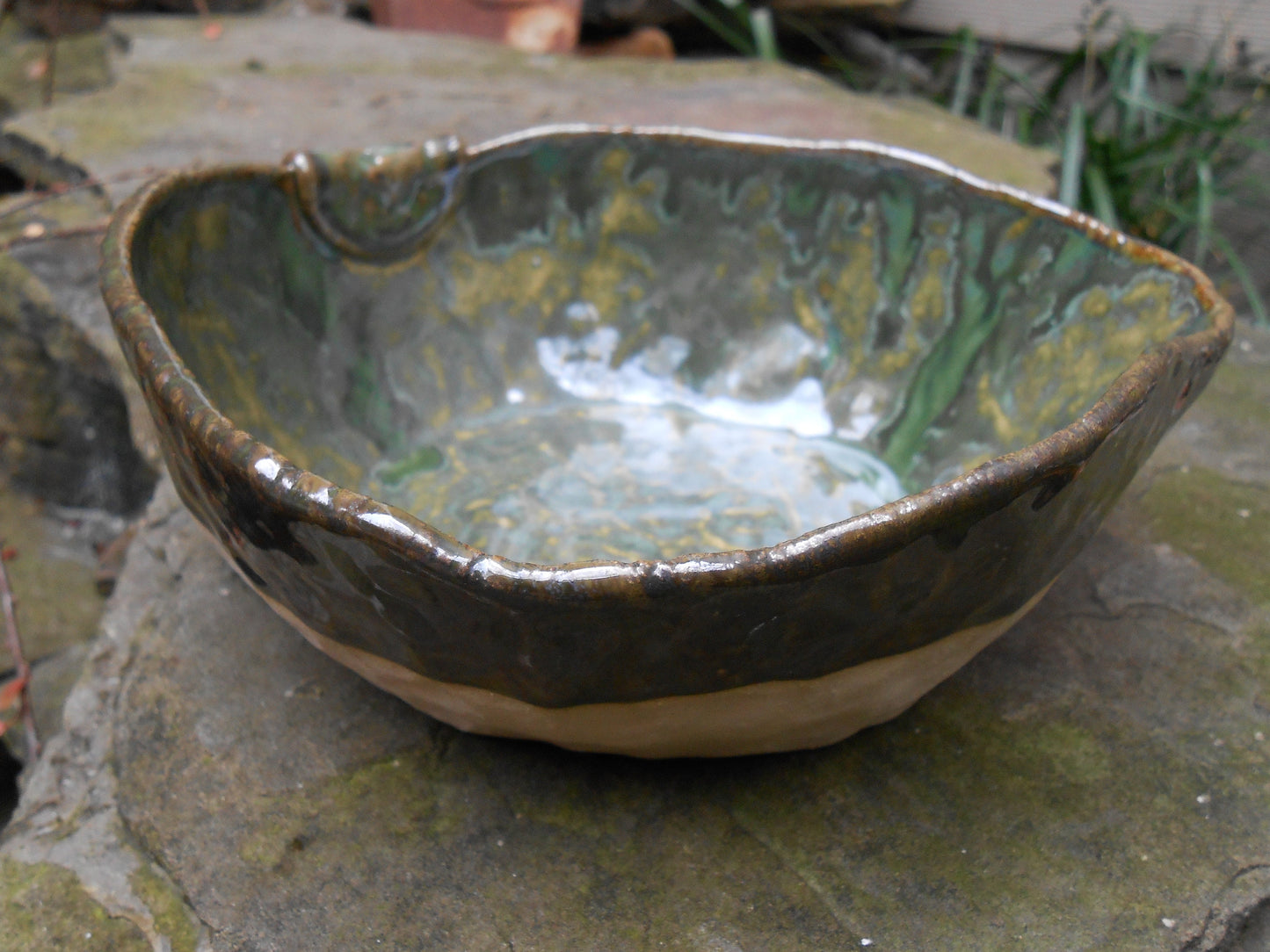 Moss Green Clay Bowl