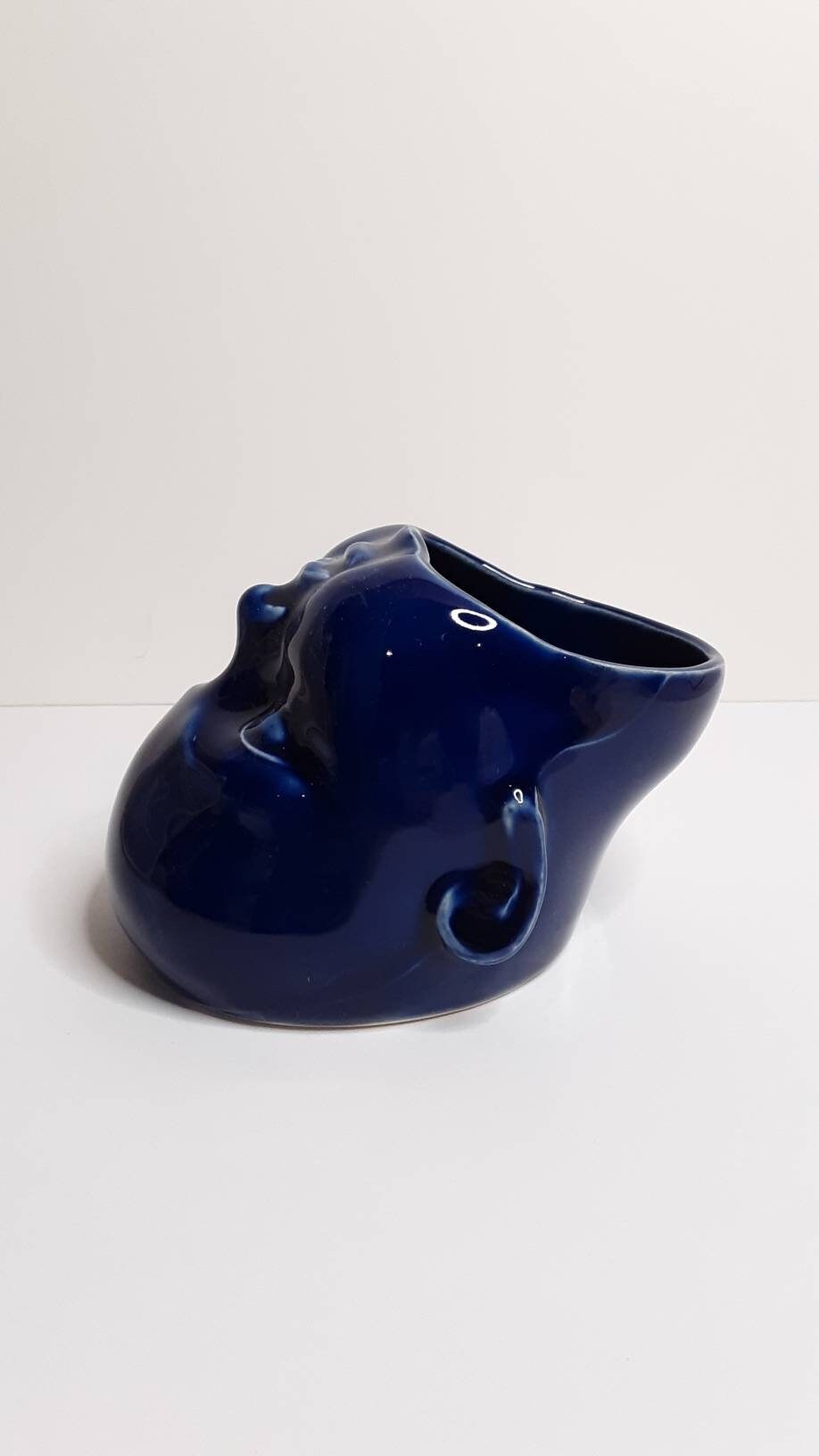 Blue Fan Clay Baby Head