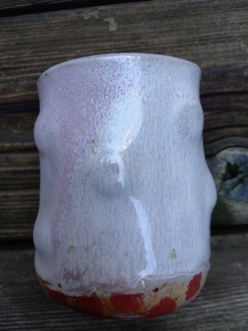 Dotted Wood Fired Ceramic Cup