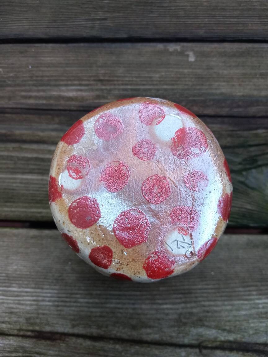 Dotted Wood Fired Ceramic Cup