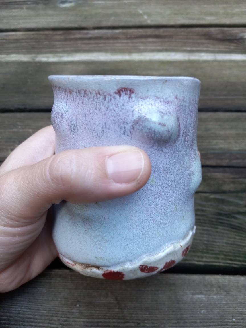 Dotted Wood Fired Ceramic Cup