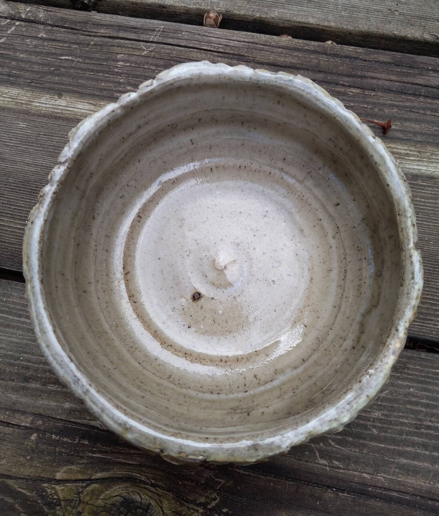 Squiggled Wood Fired Clay Bowl