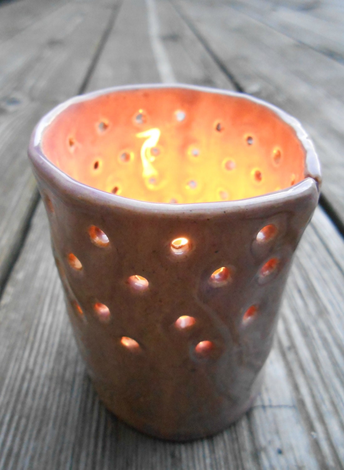 SALE Hazy Sunset Ceramic Votive