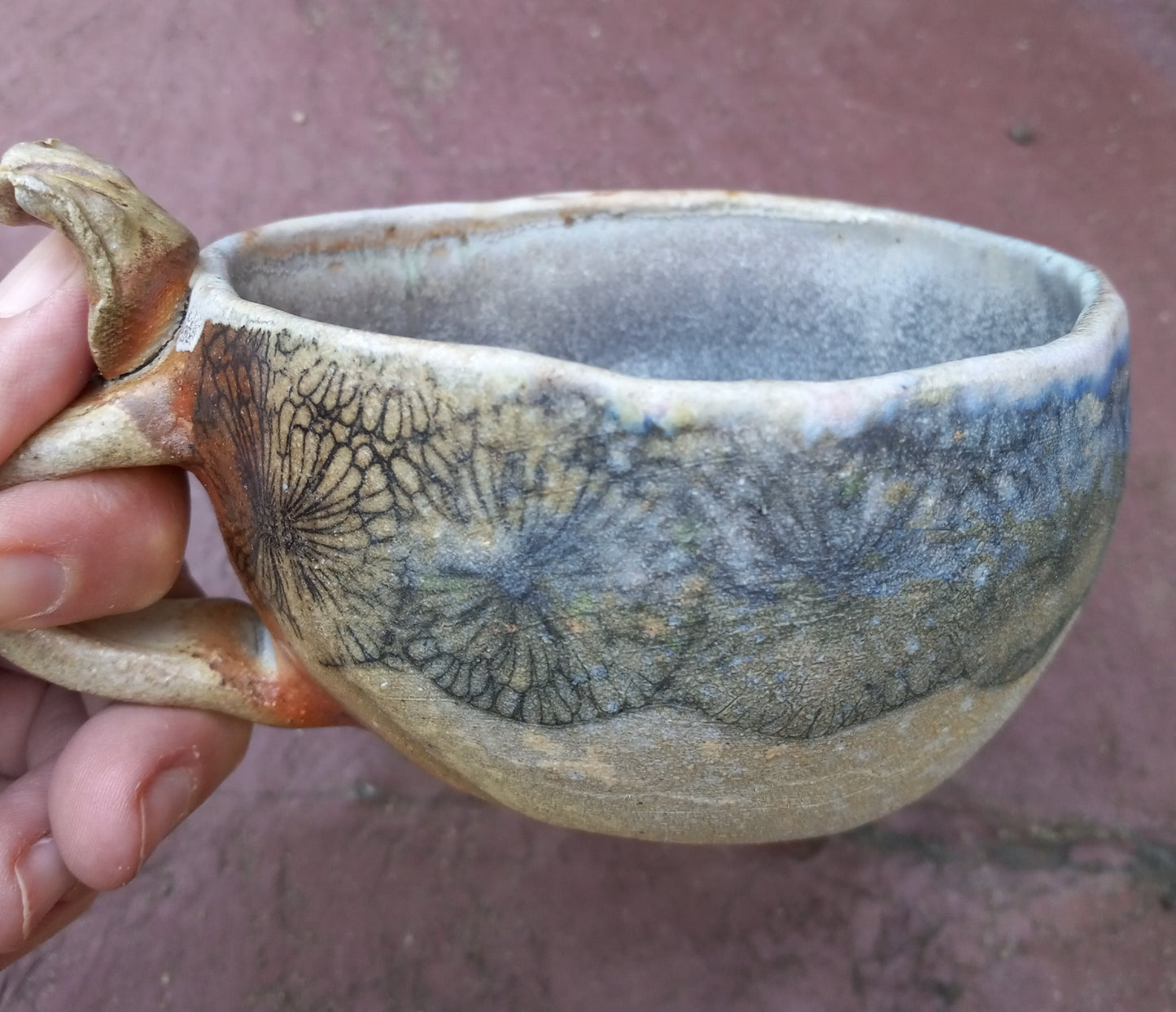 Grey Handed Teacup