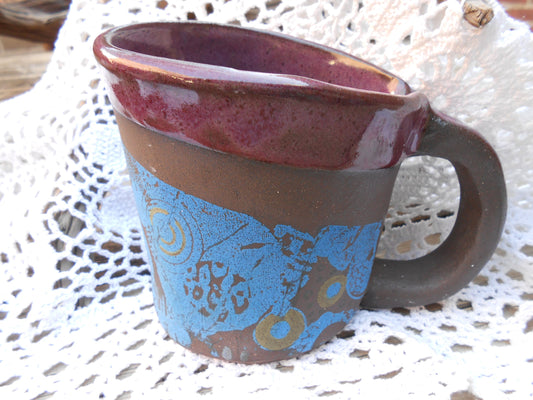 Grapevine Hand Built Ceramic Mug