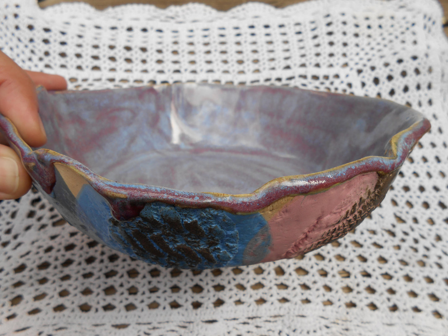 Lacy Lilac Ceramic Bowl