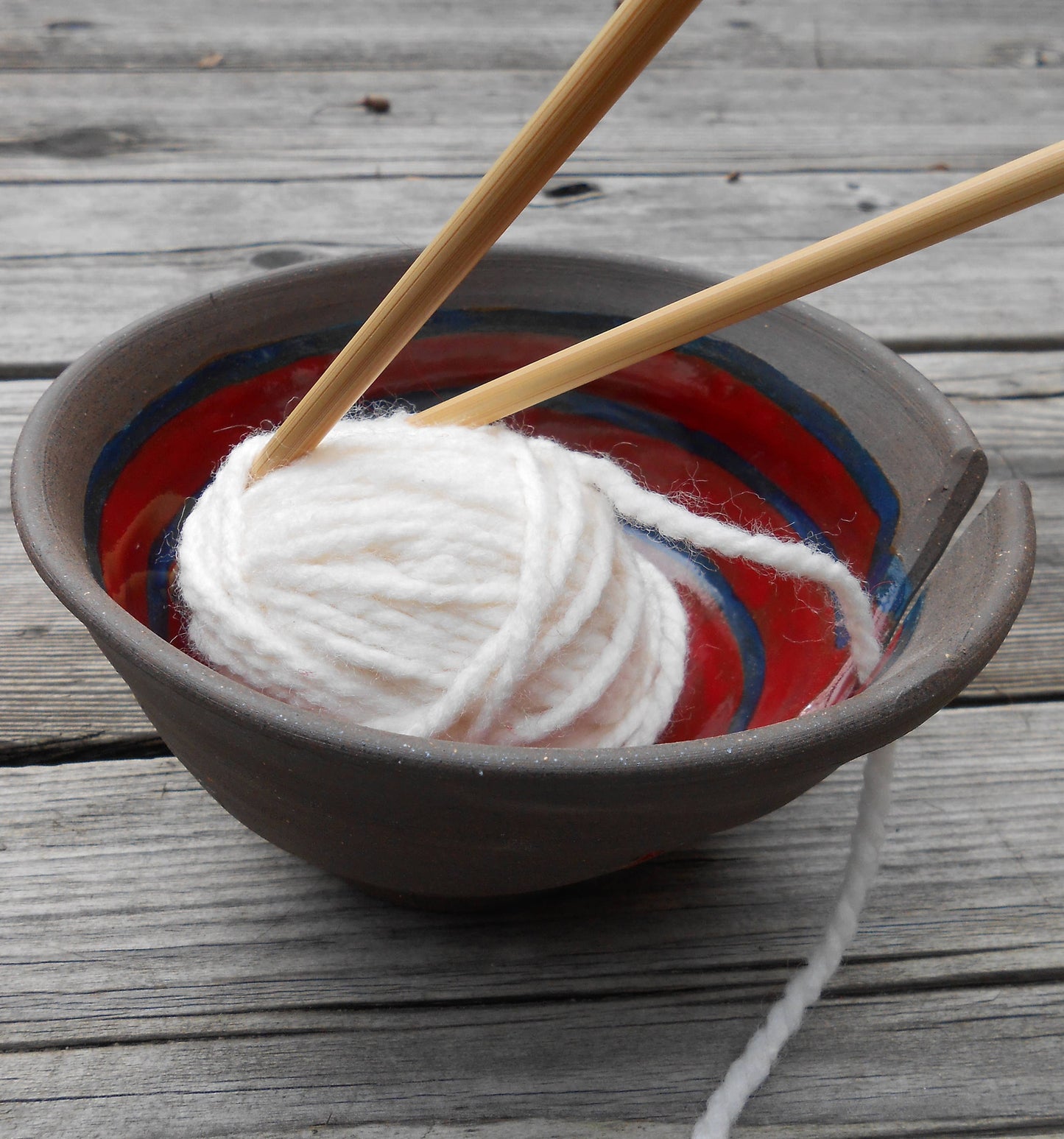 Swirled Ceramic Yarn Bowl
