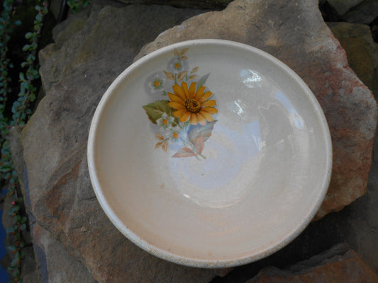 Creamy Flower Clay Bowl