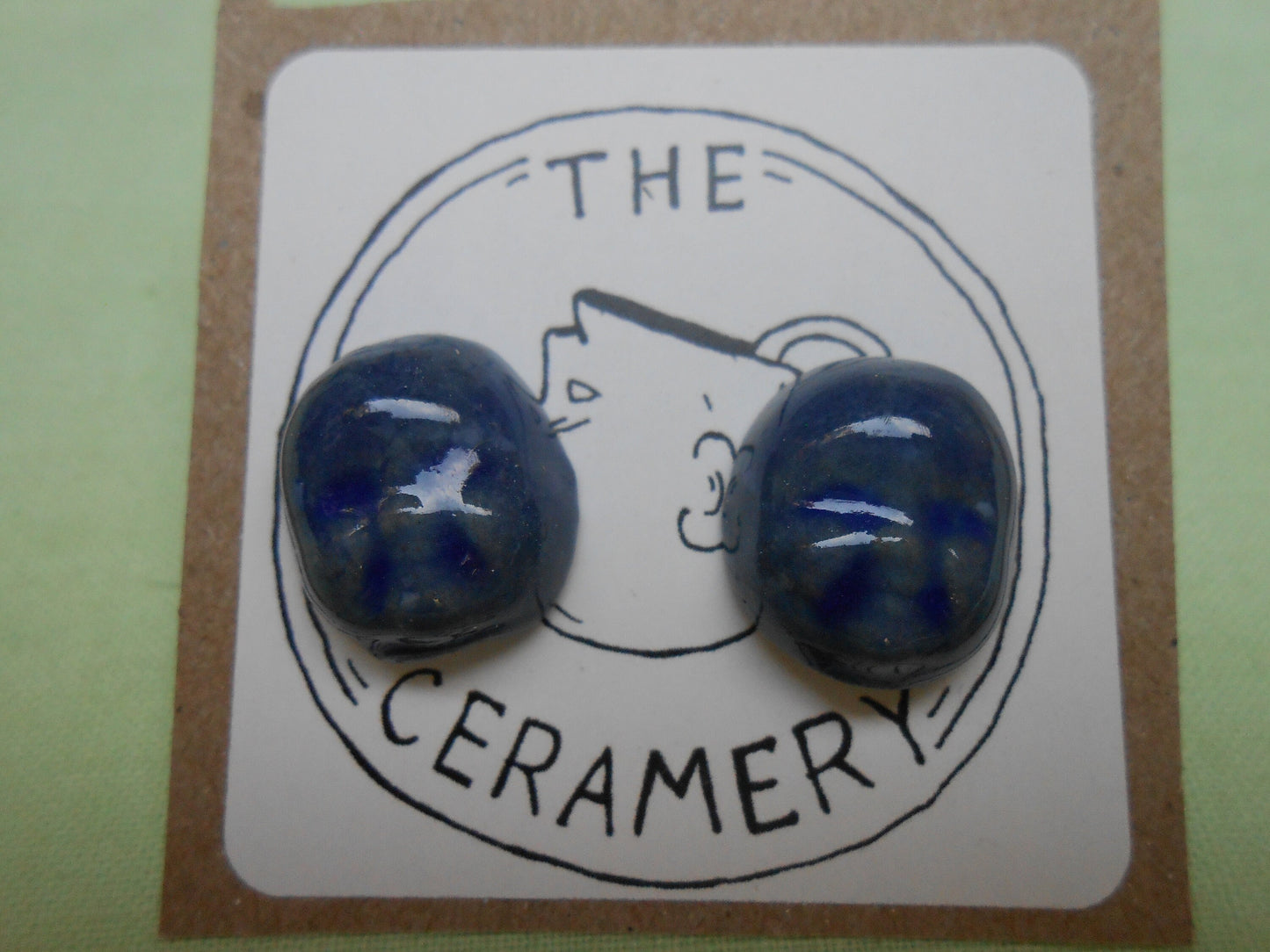 Baby Face Ceramic Post Earrings
