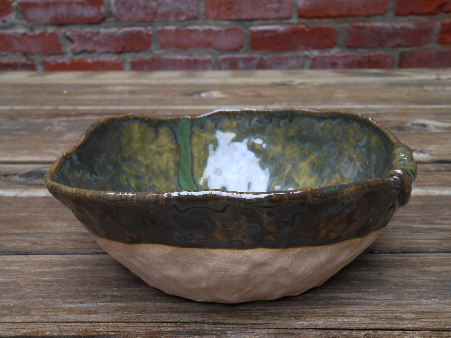 Moss Green Clay Bowl