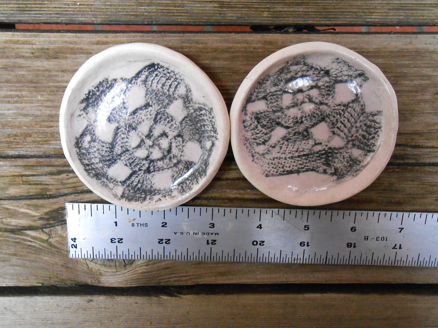 Lace Printed Clay Ring Dishes