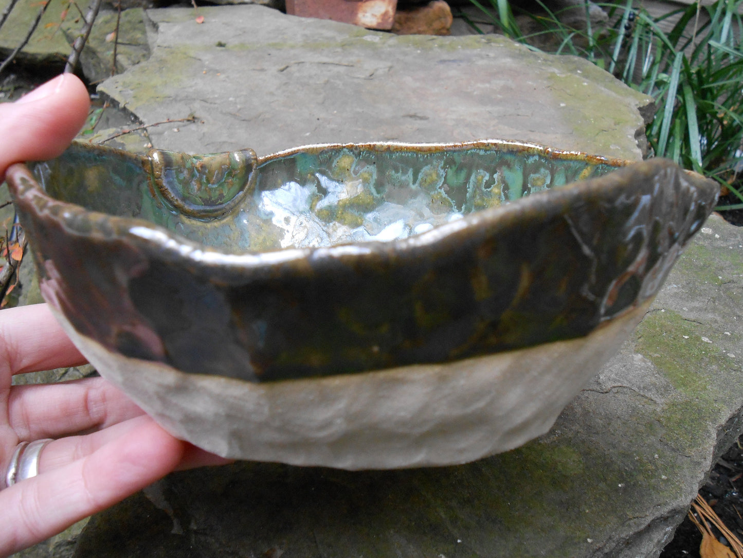 Moss Green Clay Bowl