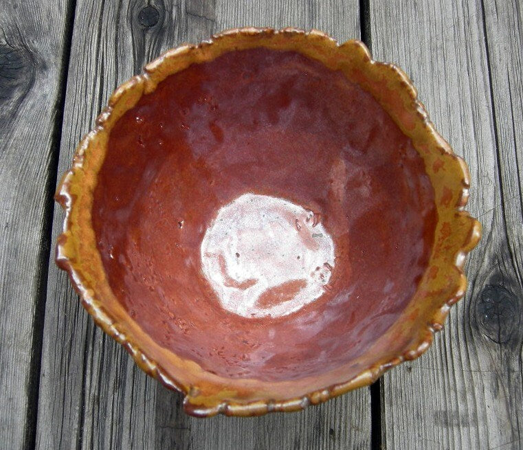 SALE Ceramic Sun Flower Bowl