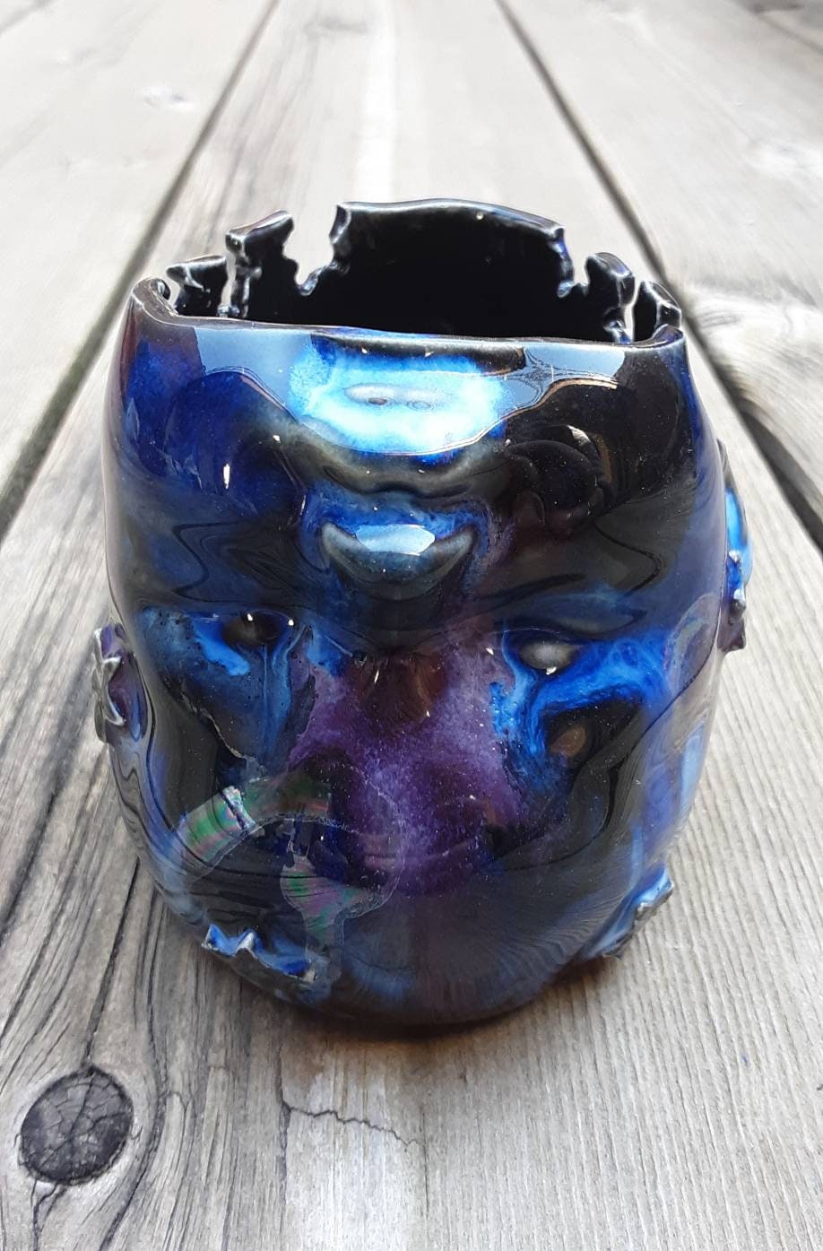 Outerspace Ceramic Doll Head Cups (multiple)