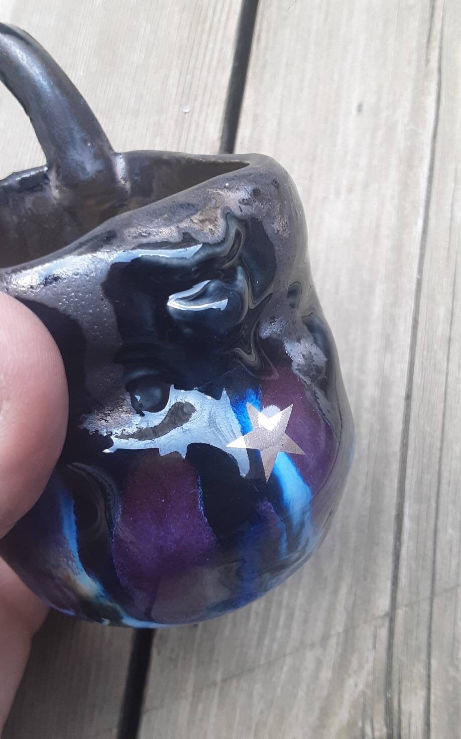 Small Clay Outerspace Baby Head Mug
