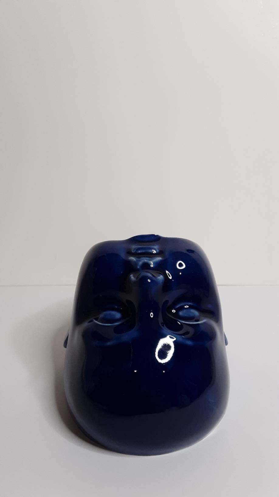 Blue Fan Clay Baby Head