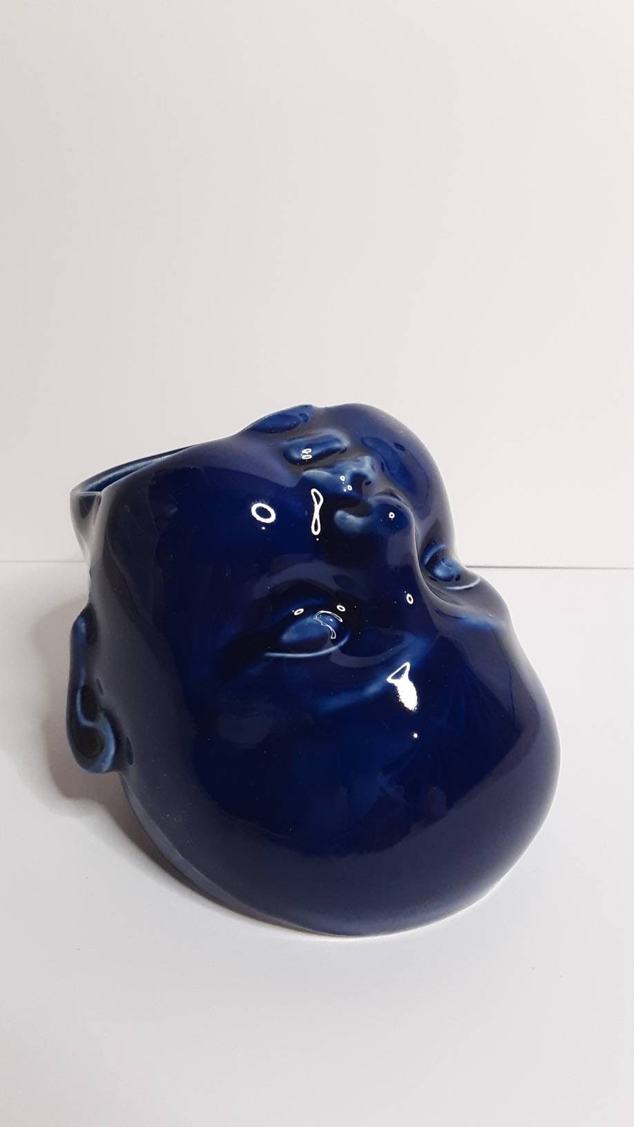 Blue Fan Clay Baby Head