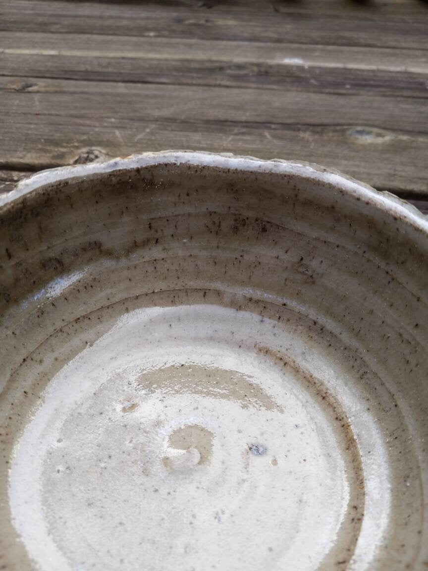 Squiggled Wood Fired Clay Bowl