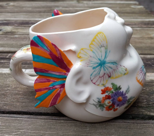 Butterfly Fields Ceramic Baby Head Mug