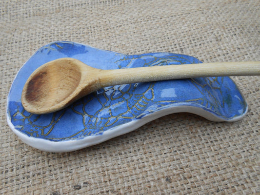 Blue Lace Clay Spoonrest ON SALE